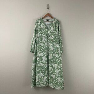 Summersalt The Cinched Waist Caftan Dress Vintage Floral Size Small